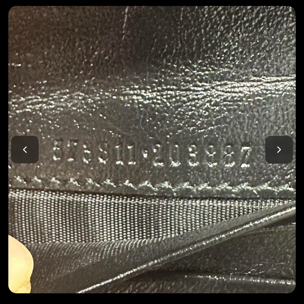 GUCCI GG Marmont Black Red Leather Wallet Certificate of authenticity ( COA) - Picture 9 of 10
